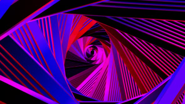 Abstract colorful spiral tunnel with hypnotic and psychedelic effect