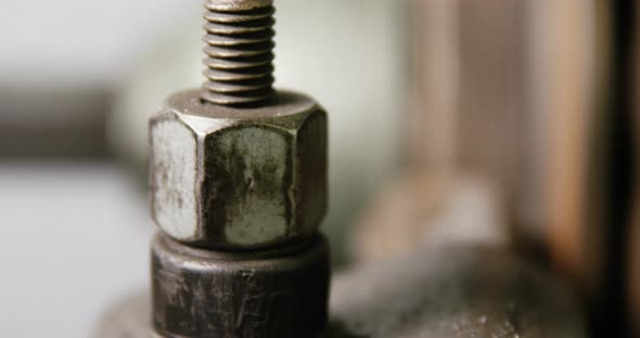 Close-up of brake caliper