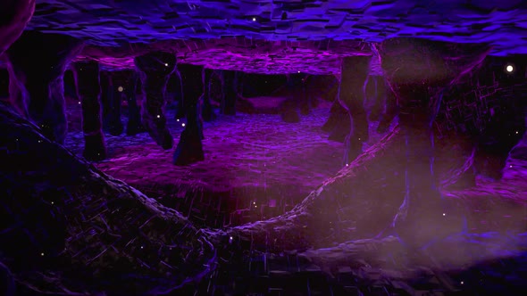 Flying In Sci Fi Tunnel Cavern 03 HD