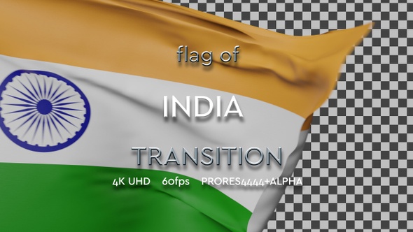 Flag of India transition | UHD | 60fps