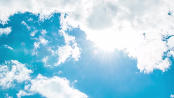 Timelaps of the blue sky on which the cloudse. In high resolution and high quality. Time laps does n