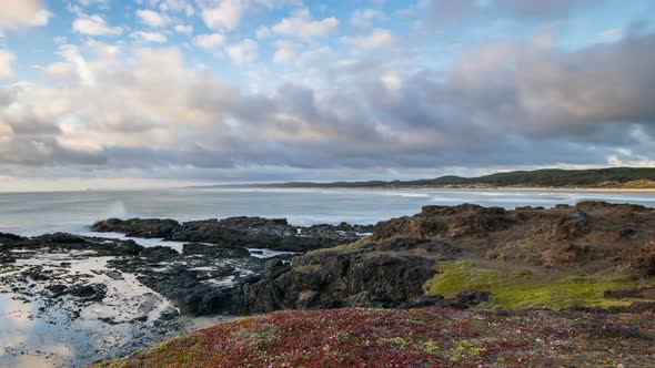 Evening Sunset by Ocean Coast