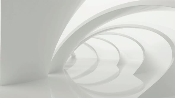 Loop animation of going through the white tunnel.