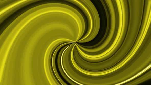 Yellow Color Abstract Silky Spiral Twirl Motion Background