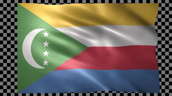 Comoros Waving Flag Looped