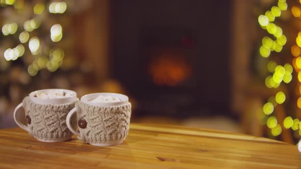 Knitted Sweater Coffee Mug with Marshmallows