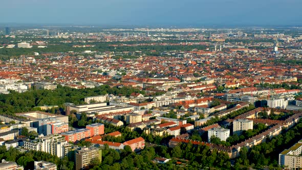 Aerial View of Munich in Germany