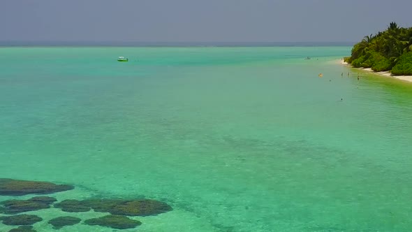 Aerial view panorama of sea view beach by blue ocean with sand background