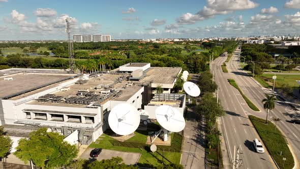 Aerial Drone Footage Univision Network Miami Doral 4k