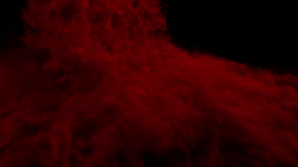 Looping Red Smoke Flow With Alpha 