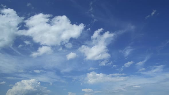 220512_Fluffy cloud time lapse on a cloudy day 4k footage.
