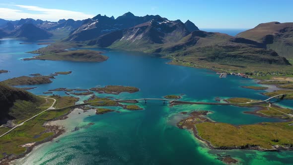 Beach Lofoten Islands Is an Archipelago in the County of Nordland, Norway