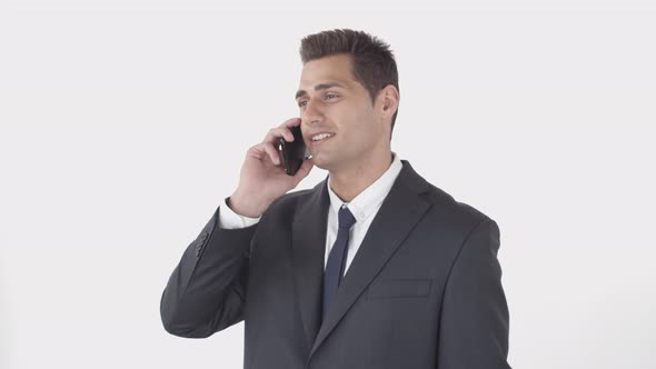 Portrait of Man with Telephone