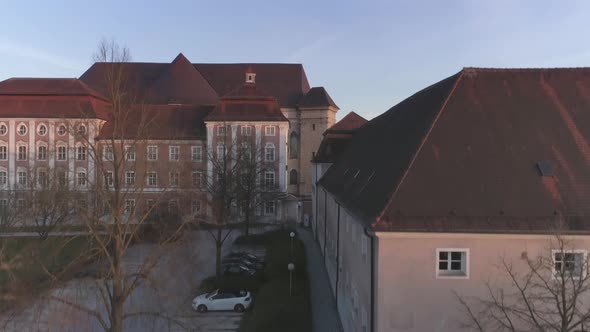 Wiblingen Kloster Abbey With Drone At Sunrise