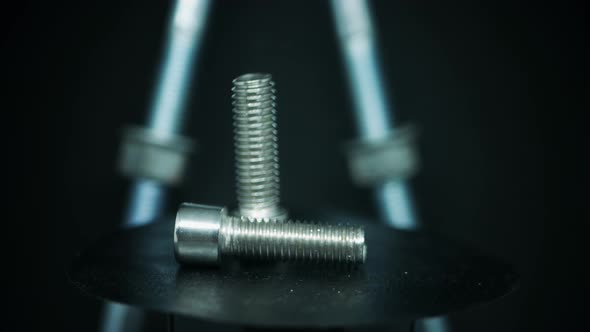 Industrial strength bolts screws product rotating shot