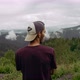 Handsome Man Stands on the Top of the Mountain - VideoHive Item for Sale