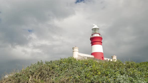 TimeLapse - The second oldest lighthouse in South Africa still operating, Cape Agulhas lighthouse wi