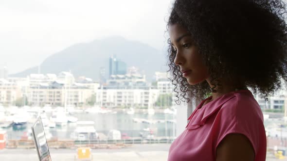 Young woman working in a creative office