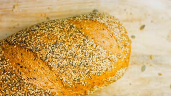 Freshly Baked Bread with Seeds