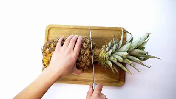 Pineapple Against White Background