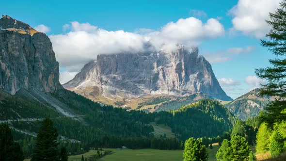 Time Lapse - Dolomites Langkofel Italy Landscape