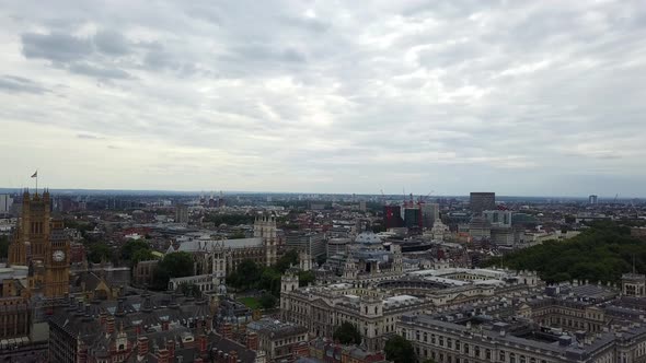 Aerial Panorama of Central London, UK.