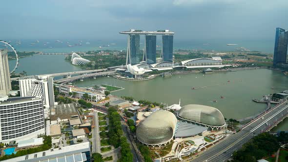 Time lapse of Building in Singapore city