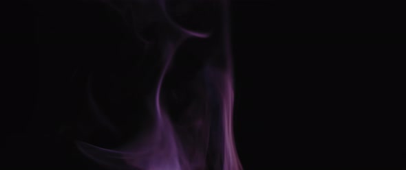 Purple incense smoke swirling alt