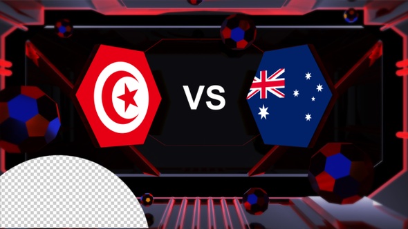 Tunisia Vs Australia Football World Cup Qatar 2022 Vs Card Transition