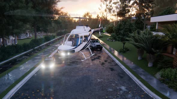 Scene With Police Vehicles