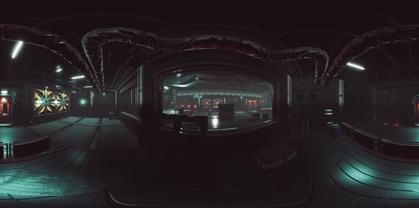 Vr360 View of Spaceship Interior