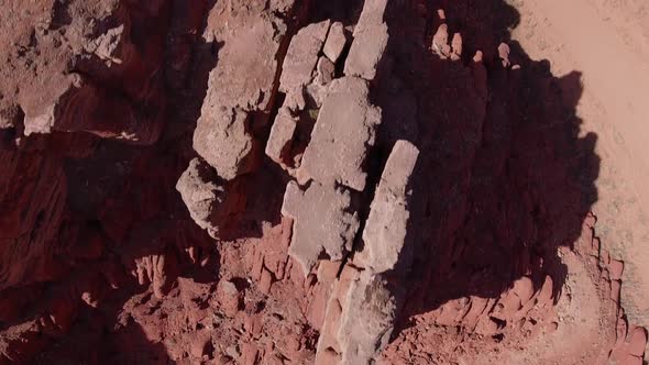 Flying Over The Rugged Landscape Of Southern Utah