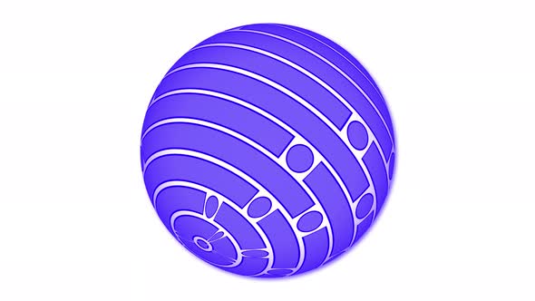 Spinning abstract checkboard sphere animation. Abstract sphere background. Vd 934