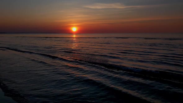 Beautiful and mesmerizing sunset by the sea