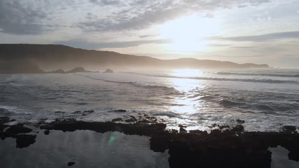 Sunset in a beach