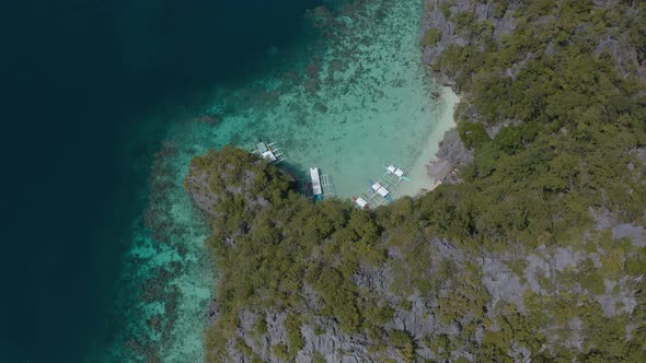 Aerial View of Coron Island in Palawan, Philippines