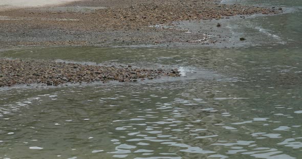 Sea coast with rock and stone