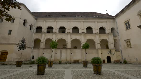 Fagaras fortress seen from the inner courtyard