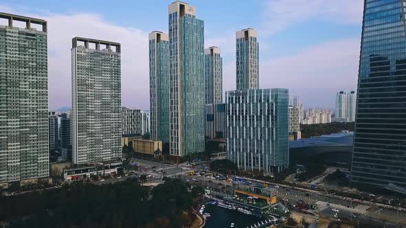 Aerial view of Incheon Songdo Central Park