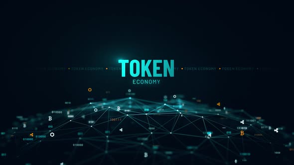 Token Economy Cryptocurrency Digital Globe Animation 4K