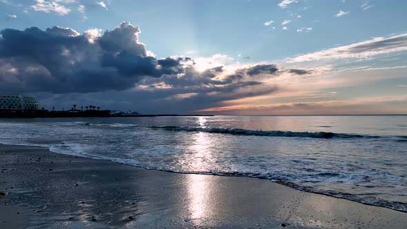 Sun behind the clouds Turkey Alanya 4 K