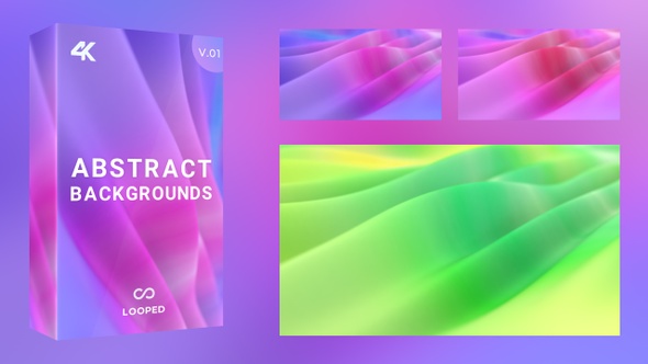 Colorful Smooth Flowing Shape Backgrounds Pack