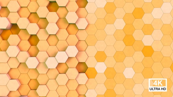 Hexagonal Background Orange