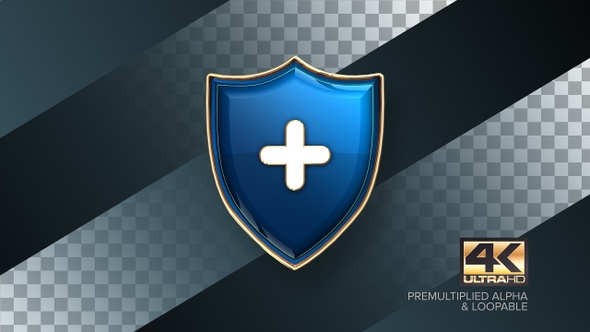 Medical Sign Rotating Badge 4K Looping Design Element