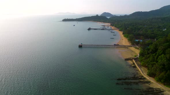 Aerial View of Koh Phayam Beach in Ranong Thailand