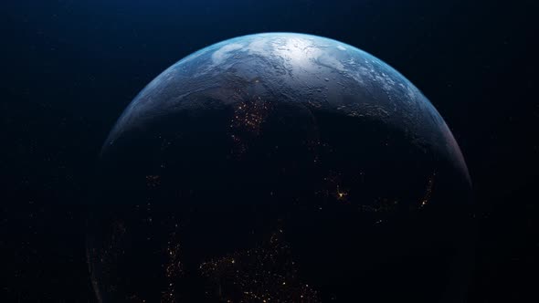 Rotation of Earth and transition of day and night