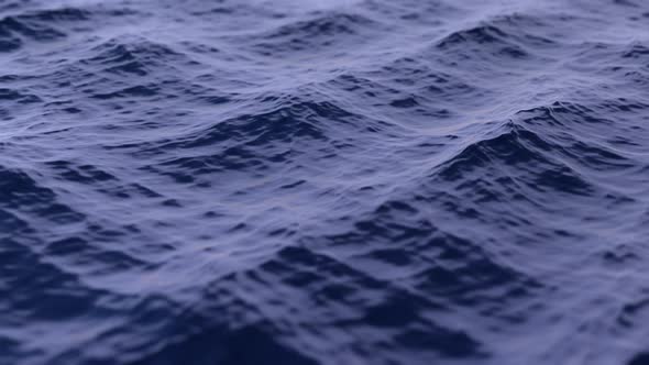 Dark Water Waves Surface - Beautiful Background with Copy Space