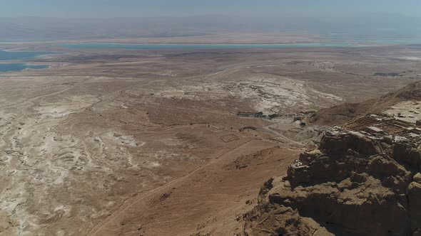 Masada and the Dead Sea from above