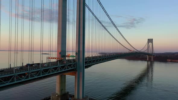 Verrazano narrow bridge from Air