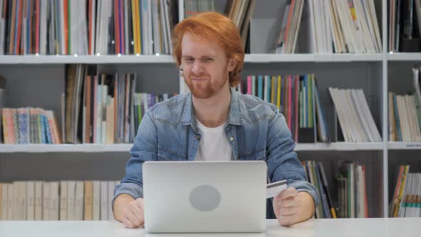 Fail Online Shoping by Redhead Man in Office